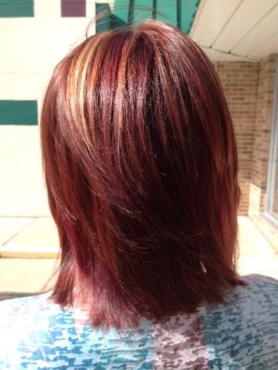 Red Hair with Blonde Highlights Burlington