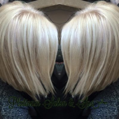 Blonde Bob Hair Cut and Color Burlington